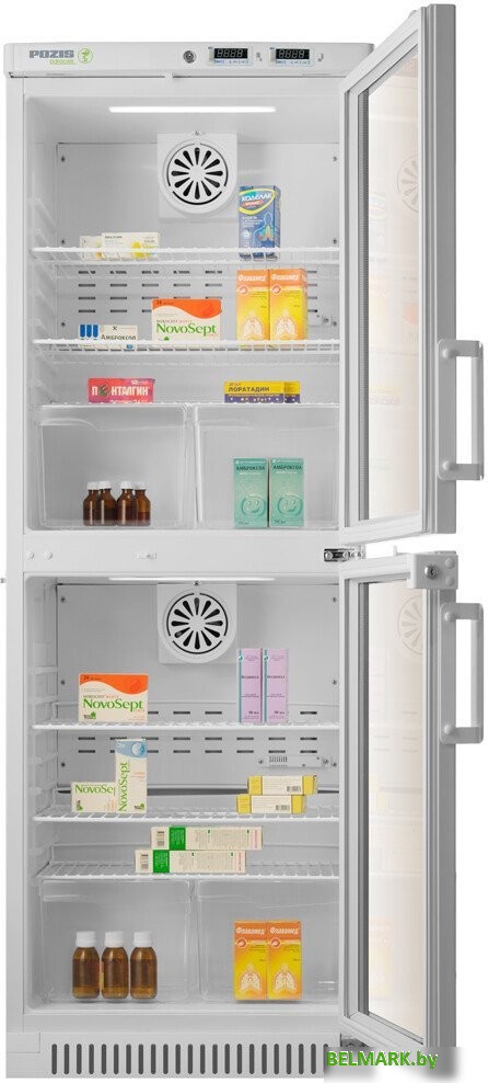 Медицинский холодильник POZIS ХФД-280-1 (со стеклянными дверцами) - фото2