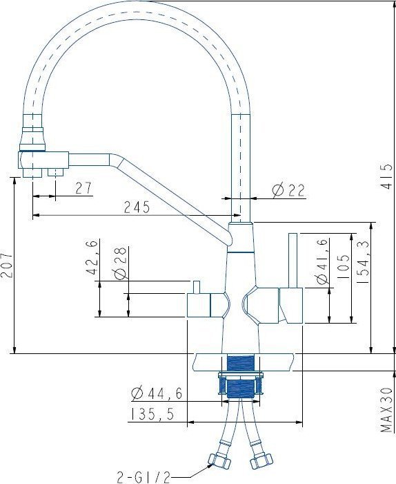Смеситель ARFEKA Japeto (золотой PVD) - фото2