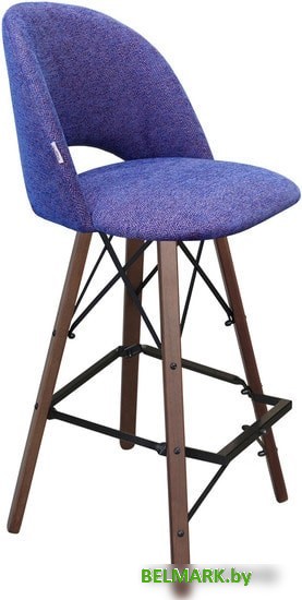 Стул Sheffilton SHT-ST34/S80 (синий мираж/темный орех/черный) - фото