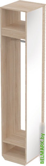 Вешалка для одежды Мебельград Элана с зеркалом (дуб сонома) - фото