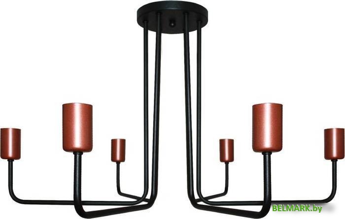 Люстра средней высоты Элетех Сити 161 НПБ 01-6х60-113 Е27 1005404569 (черный медь) - фото