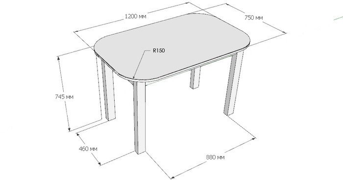 Кухонный стол Senira Р-02.06 (сосна монрепо/белый) - фото2