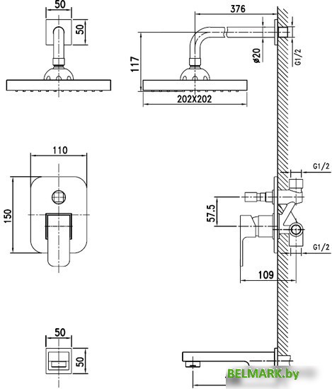Душевая система Kaiser Sonat 34322 - фото2