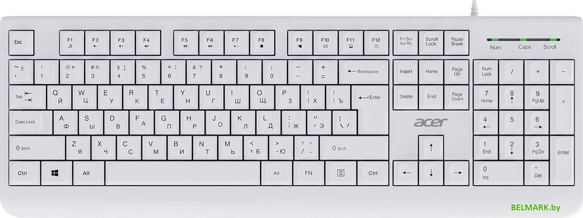 Клавиатура Acer OKW400 (белый) - фото