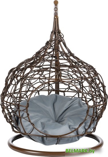 Подвесное кресло BiGarden кокон из искусственного ротанга (коричневый) - фото