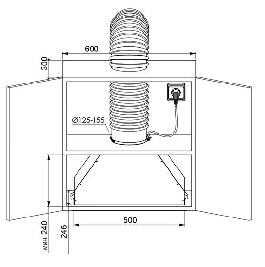 Кухонная вытяжка ZUGEL ZHI524GB - фото2