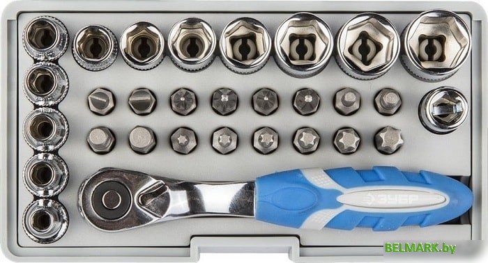 Набор торцевых головок и бит Зубр 26054-H31 (31 предмет) - фото