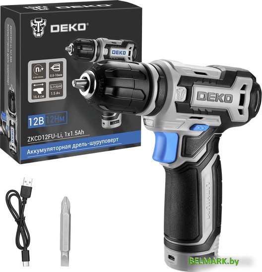 Дрель-шуруповерт Deko ZKCD12FU-Li 063-4141 (с 1-им АКБ) - фото