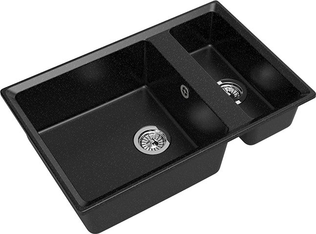 Кухонная мойка GranFest GF-LV-760K (черный) - фото