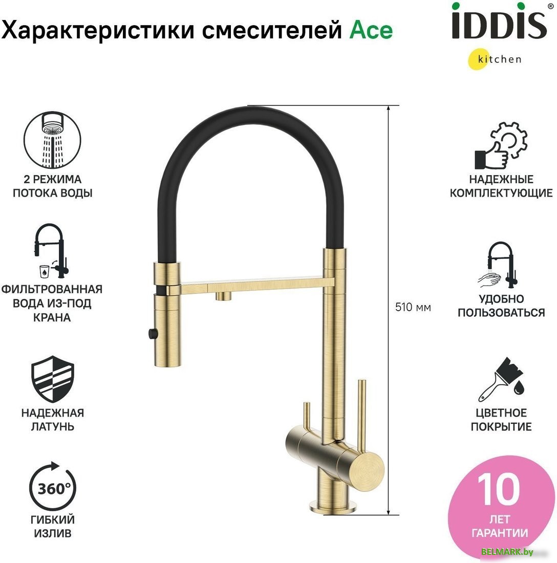 Смеситель IDDIS Ace ACEMGFFi05 - фото2