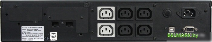 Источник бесперебойного питания Powercom King Pro RM KIN-1200AP LCD RM - фото2