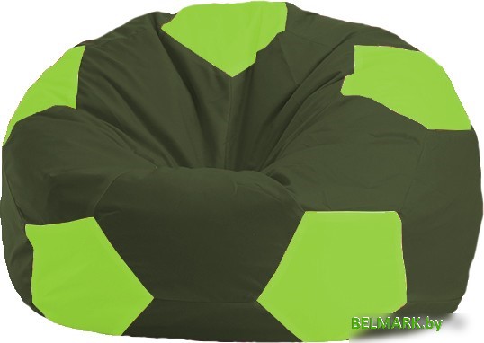 Кресло-мешок Flagman Мяч Стандарт М1.1-55 (темно-оливковый/салатовый) - фото