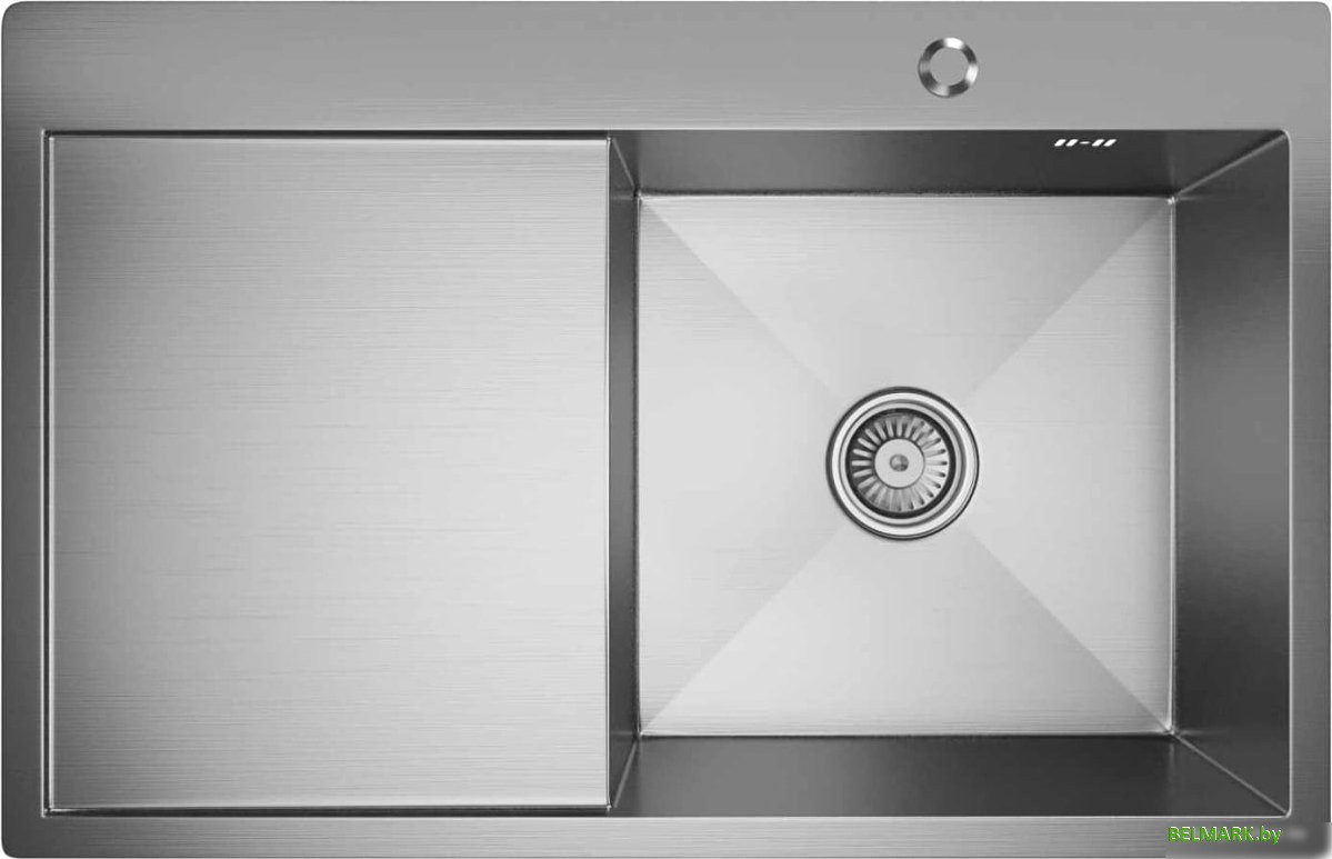 Кухонная мойка Mixline Pro 551878 правый (сатин, с сифоном) - фото