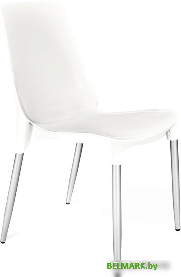 Стул Sheffilton SHT-S75-1 (белый/хром лак) - фото