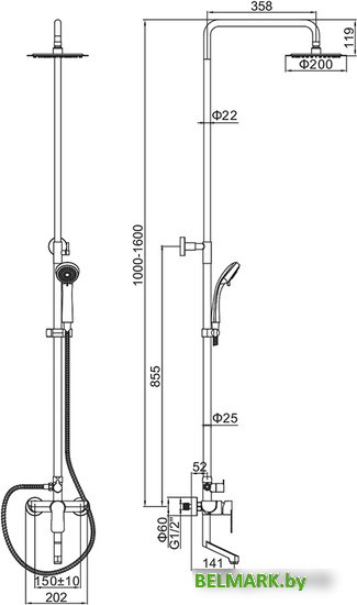 Душевая система Ledeme L72418 - фото2