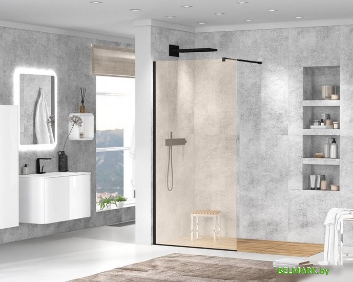 Душевая стенка Cezares LIBERTA-L-1-110-120-BR-NERO - фото2