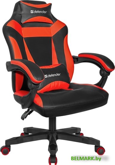 Кресло Defender Master (черный/красный) - фото