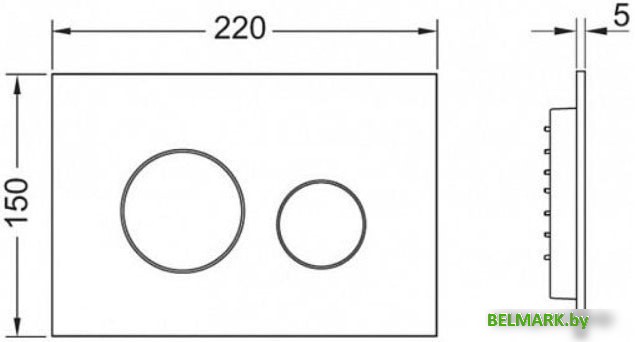 Панель смыва Tece Loop 2.0 9240920 (белый глянцевый) - фото2