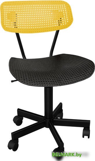 Офисный стул Sheffilton SHT-ST85/S121М (желтый/черный/черный муар) - фото