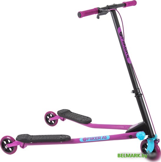 Трехколесный самокат Yvolution Fliker Air A3 (фиолетово-голубой) - фото