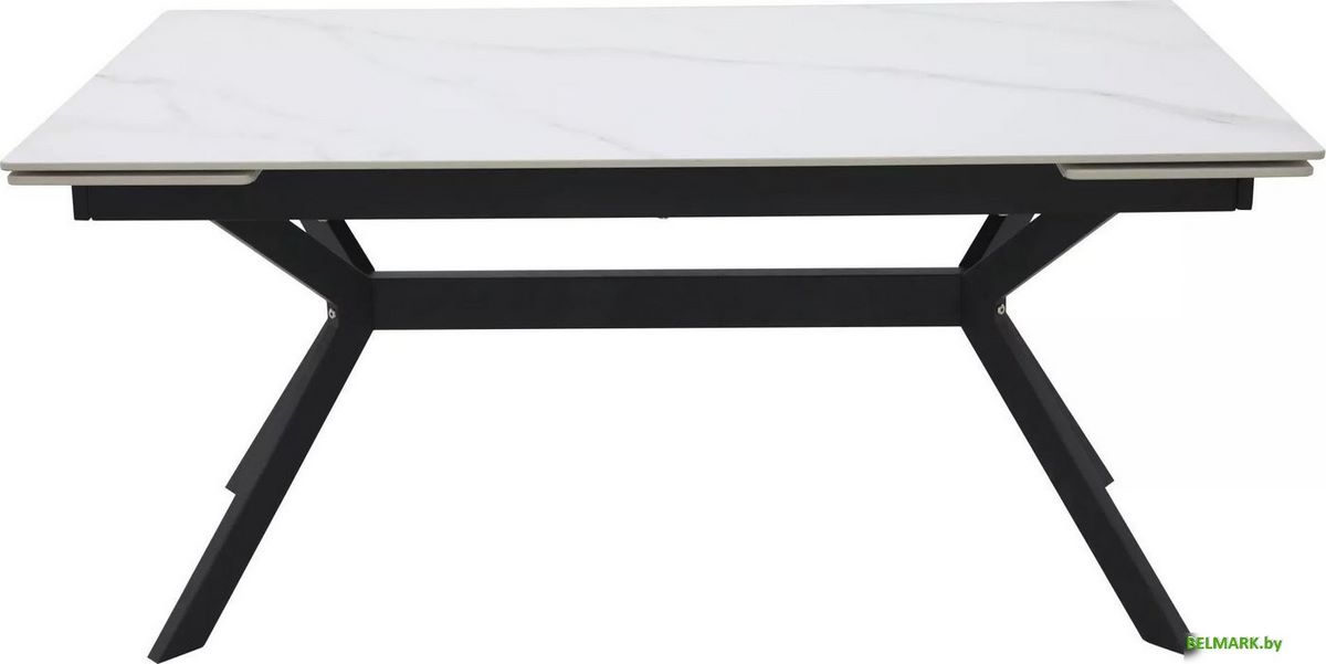 Кухонный стол Signal Imperia 160-220/90 (белый/черный) - фото