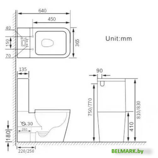 Унитаз напольный SantiLine SL-5017SM-BD - фото2