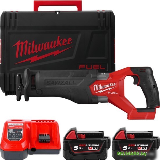 Сабельная пила Milwaukee Fuel M18 M18FSZ-502X 4933478291 (с 2-мя АКБ, кейс) - фото