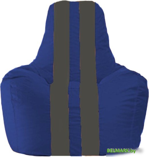 Кресло-мешок Flagman Спортинг С1.1-118 (синий/тёмно-серый) - фото