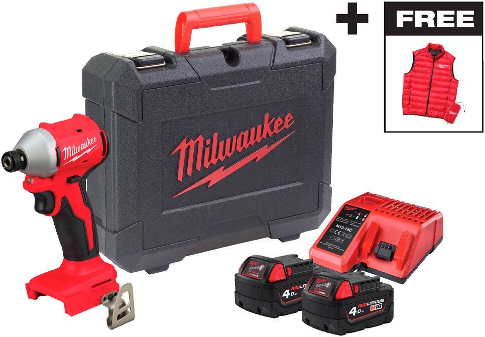 Винтоверт Milwaukee M18 BLIDRCMC-402C 4933499457 (с 2-мя АКБ, кейс) - фото