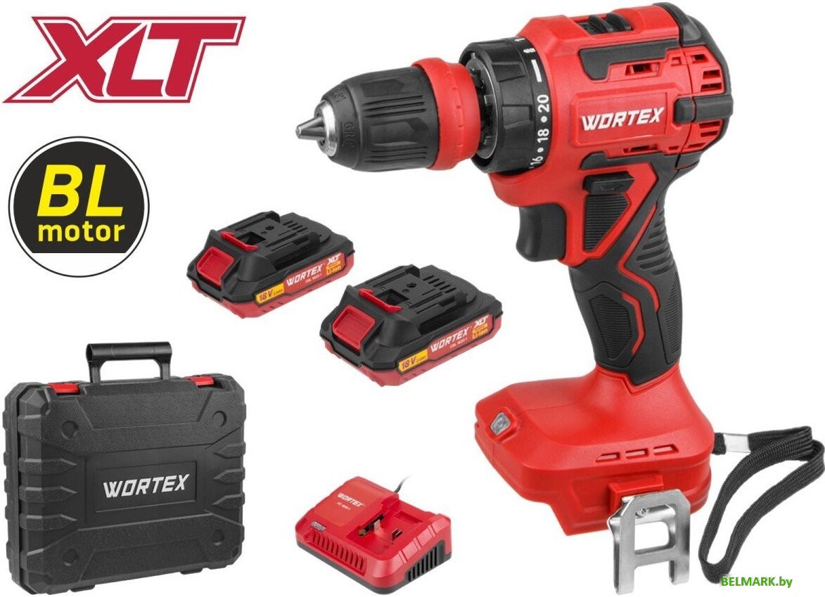 Дрель-шуруповерт Wortex BD 2025 LiSET ALL1 XLT 1325843 (с 2-мя АКБ, кейс) - фото