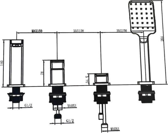 Смеситель Kern 5555 (черный) - фото2