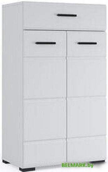 Комод Империал Йорк 2д1ящ (белый жемчуг-белый глянец) - фото