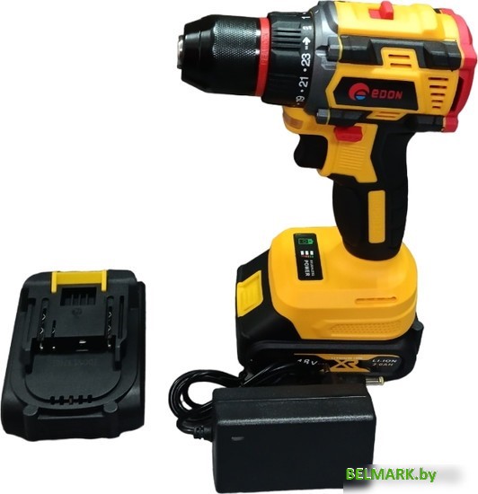 Дрель-шуруповерт Edon AD-18BL (с 2-мя АКБ, кейс, набор оснастки) - фото2