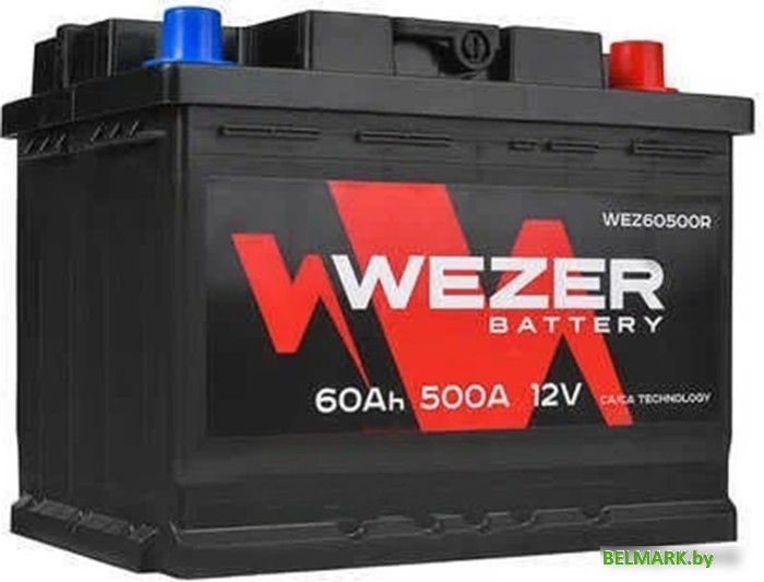 Автомобильный аккумулятор Wezer WEZ60500R (60 А·ч) - фото