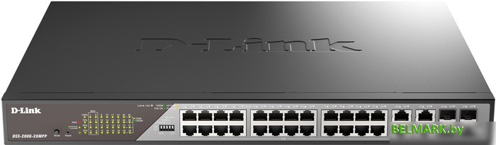 Управляемый коммутатор 2-го уровня D-Link DSS-200G-28MPP/A1A - фото