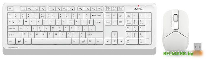 Клавиатура + мышь A4Tech Fstyler FG1012 (белый) - фото2
