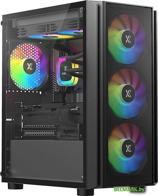 Корпус XASTRA A402M 4FRGB (черный) - фото