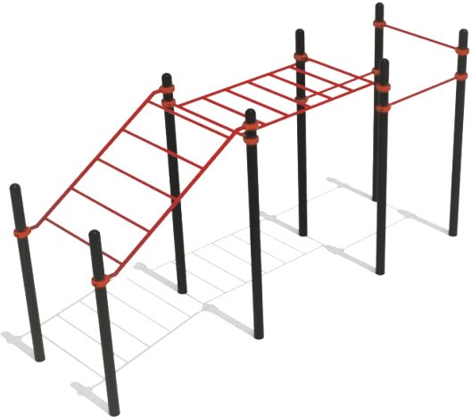 Рукоход Dinamika двухсекционный с подъёмом ZSO-001902 - фото