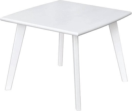 Журнальный столик Мебелик Ретро квадратный (снег) - фото