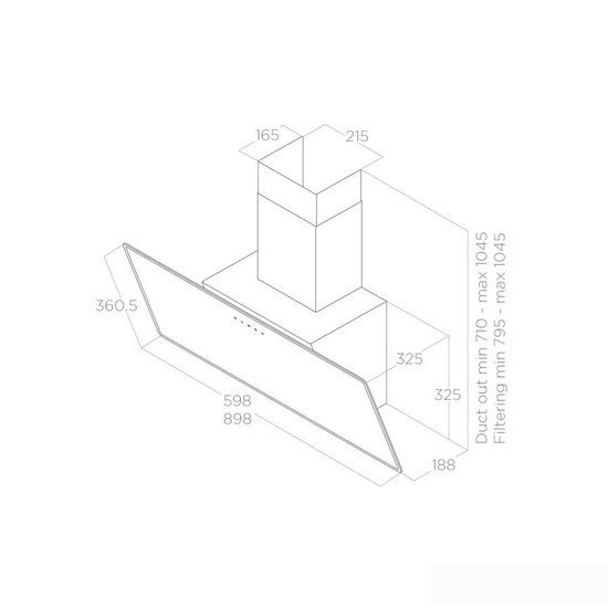 Кухонная вытяжка Elica Shire WH/A/90 No Plug PRF0144002A - фото2