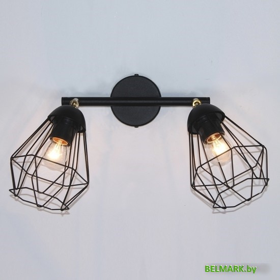 Спот Элетех Кристаль 521 НББ 01-2х60-113 Е27 1005405215 (черный муар) - фото2