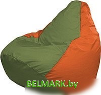 Кресло-мешок Flagman Груша Мега XXXL Г3.1-227 (оливковый/оранжевый) - фото
