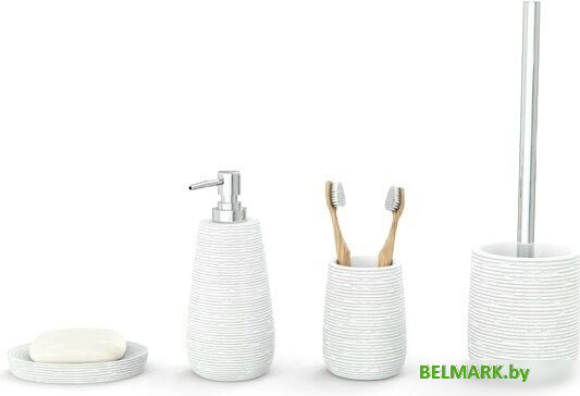 Аксессуары для ванной и туалета FORA Bricks white (4 предмета) - фото