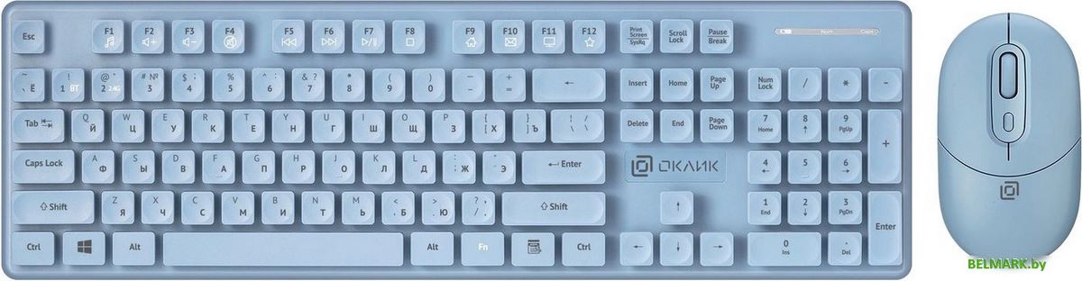 Офисный набор Oklick S265W (голубой) - фото
