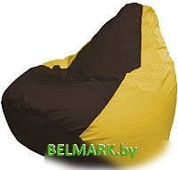 Кресло-мешок Flagman Груша Супер Мега 4XL Г5.1-320 (коричневый/желтый) - фото