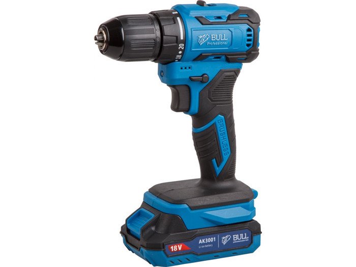 Дрель-шуруповерт Bull SR 1804 1329421 (с 2-мя АКБ, кейс) - фото2