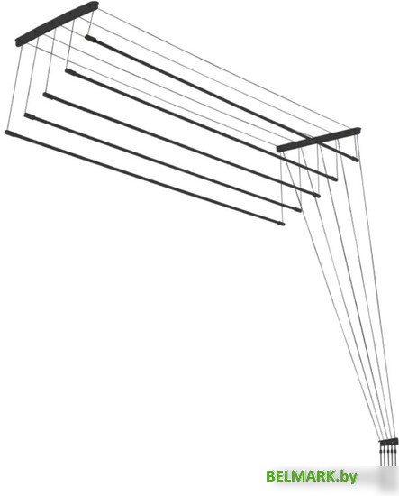 Сушилка для белья Comfort Alumin Group Потолочная 5 прутьев Black Diamond 220 см (алюминий) - фото