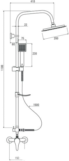 Душевая система Deante Neo Joko NBJ 01SK - фото2