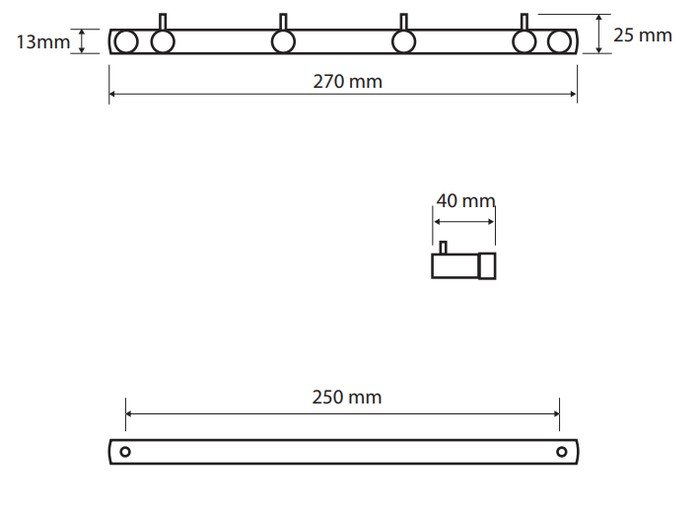 Крючок для ванны Bemeta Dark 104606100 - фото2