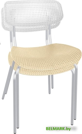 Стул Sheffilton SHT-S85М (белый/бежевый/хром лак) - фото2